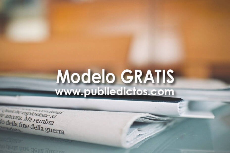 MODELO EDICTO EMPLAZATORIO ART 108 CGP