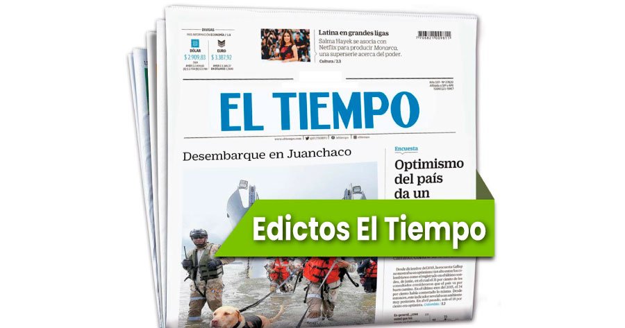 Edictos El Tiempo: Donde Publicarlos, Precio y Trámites 5 edictos el tiempo